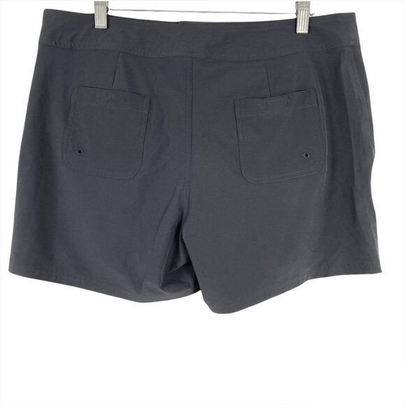 L.L. Bean Shorts Outdoor Gray UPF 50+ Polyester‎ Spandex Women's Size 14 - Picture 5 of 5
